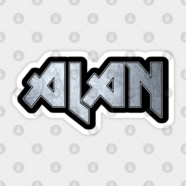 Heavy metal Alan Sticker by KubikoBakhar